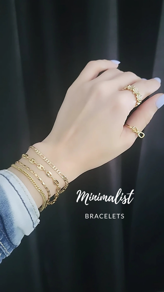 Minimalist gold bracelets